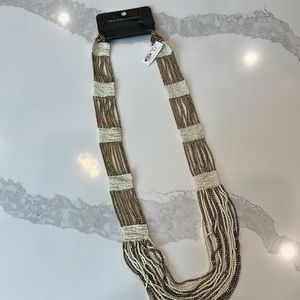 New York and Company Beaded Multi Layer Necklace